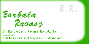 borbala ravasz business card
